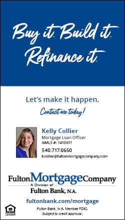 Business Card sized ad for Fulton Mortgage Company